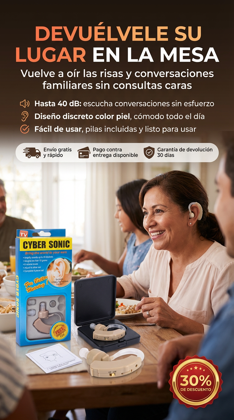 Amplificador Auditivo Cyber Sonic – Ayuda Auditiva para Hipoacusia