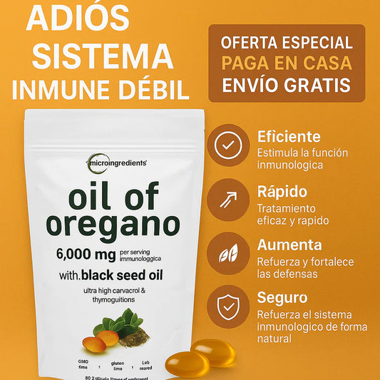 Aceite de Orégano + Semilla Negra en Cápsulas