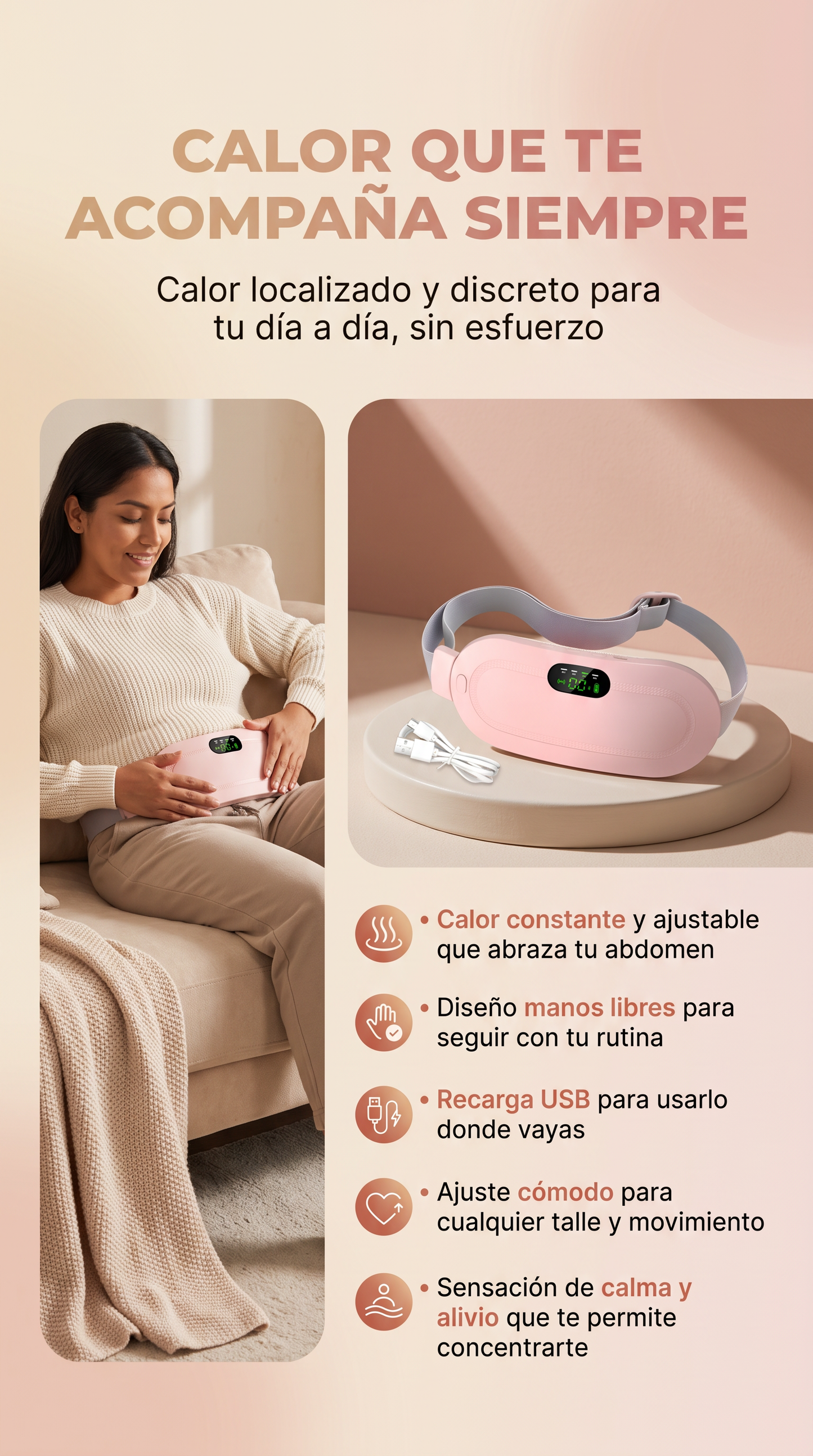 Cinturón Térmico para Cólicos Cyclicare - OFERTA ESPECIAL!